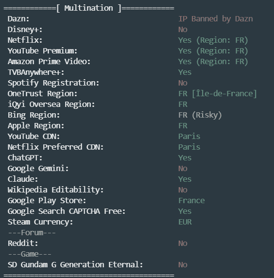 Vultr 法国巴黎机房 IP 解锁测试 Vultr 法国巴黎机房 IP 解锁测试