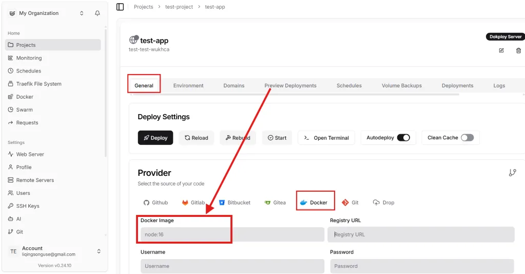 在 Dokploy 配置 Docker 镜像 在 Dokploy 配置 Docker 镜像