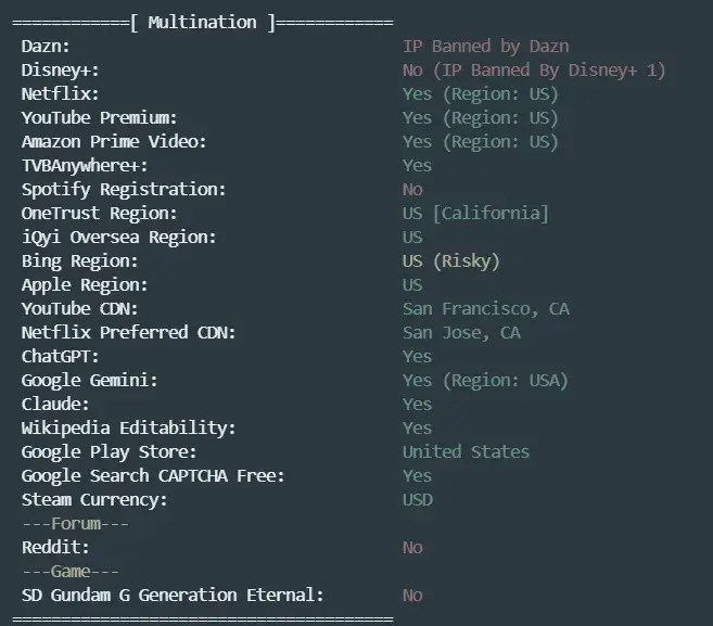 RackNerd 圣何塞机房流媒体解锁测试 RackNerd 圣何塞机房流媒体解锁测试